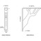 Ekena Millwork Damon Wrought Iron Bracket, (Triple center brace), Antiqued Copper 2"W x 12"D x 15"H BKTM02X12X15TDAACO - alternate 6